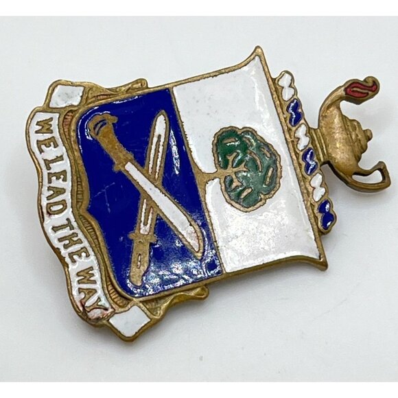 WWII US Army Pin 29th Infantry Regiment DI DUI Unit Crest Insignia - Picture 4 of 6